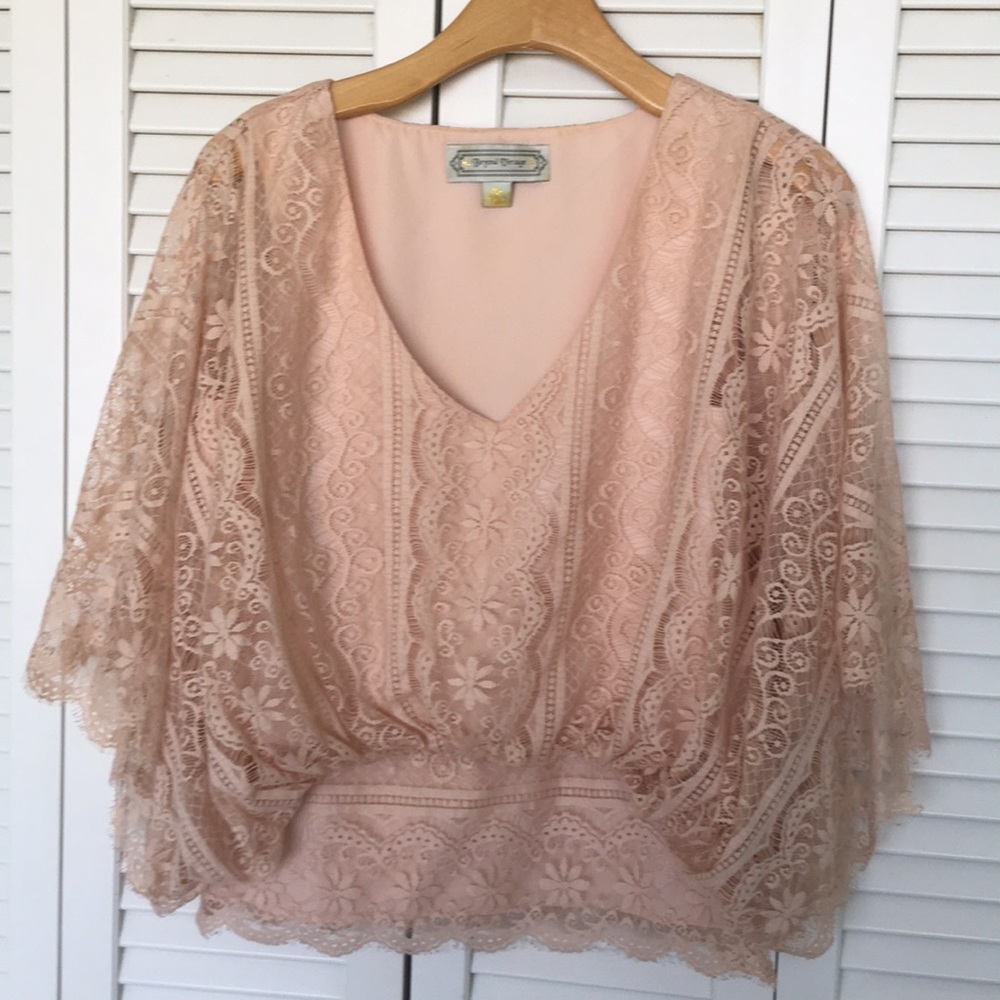 Anthropologie Vintage Peachy/Rosy Top
